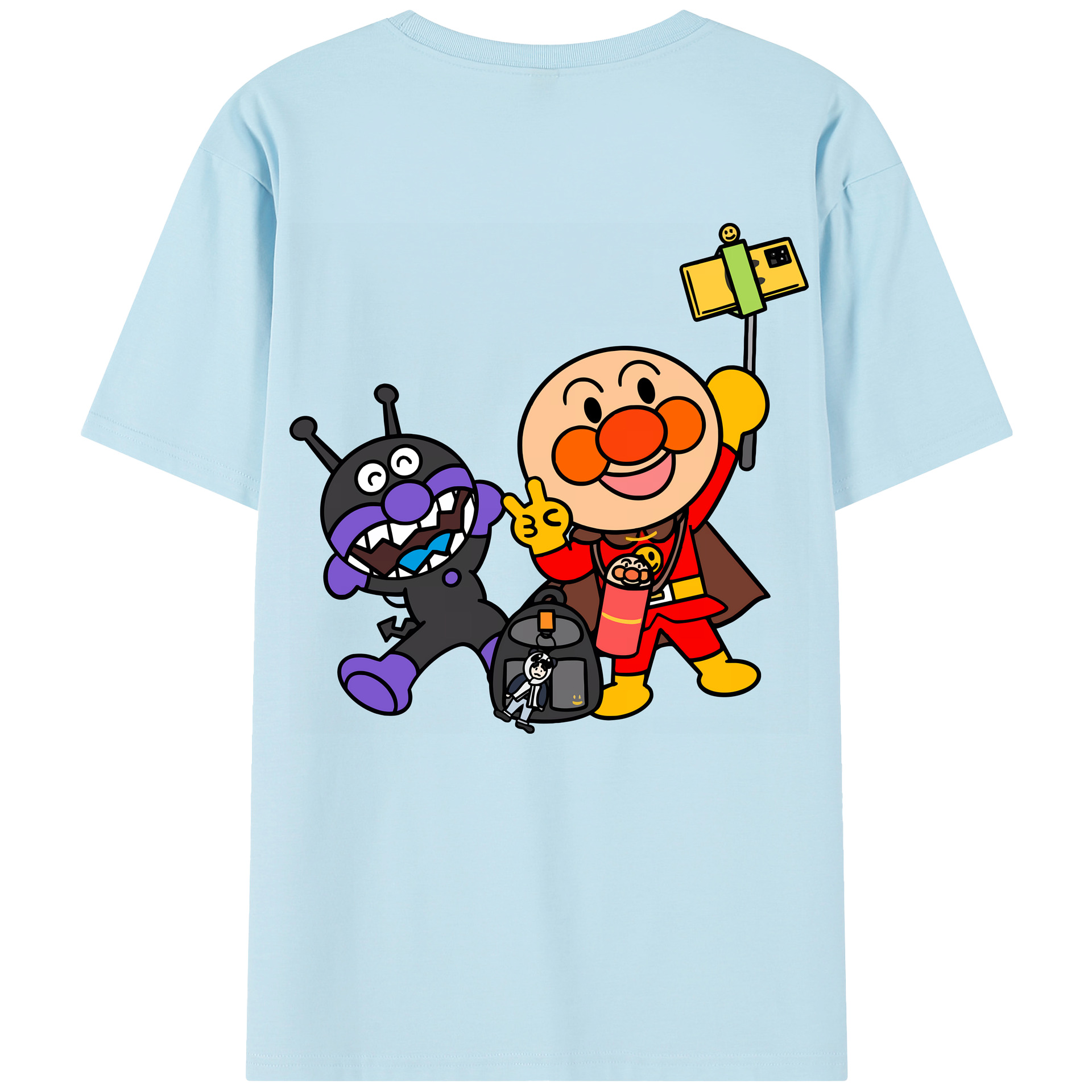 （画像用） アンパンマン Anpanman 綿100％半袖Tシャツ（背面プリント）